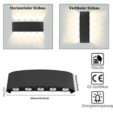 LED Wandleuchte Wandlampe Innen Außen Strahler lampe Up Down 10W 8W 6W 4W IP65