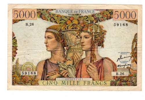 Frankreich banknote 5000 - banknote,