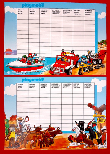 Alter playmobil stundenplan - playmobil,