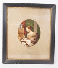 Antiker Druck Heilige Cäcilia