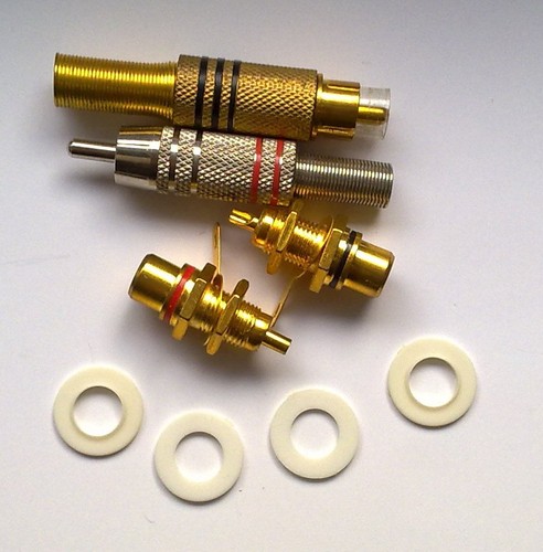 Rca stecker buchsen kabel - rca, +