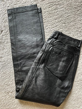 !!  Schmale " LINUS " LEDERJEANS / Lederhose in Schwarz W26