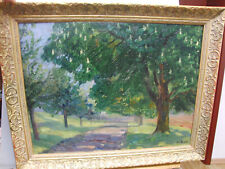 Gem. Kastanienallee Wilhelm Reuter Düsseldorf 50er Jahre Öl HTF Impressionismus