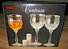 3 Rastal Contessa Weinkelche, Kristallglas geschliffen   NEU OVP