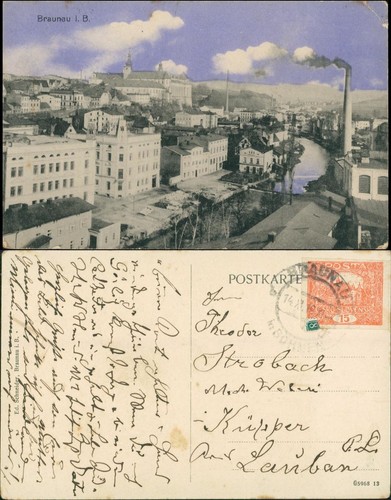 Postcard braunau broumov - postcard,