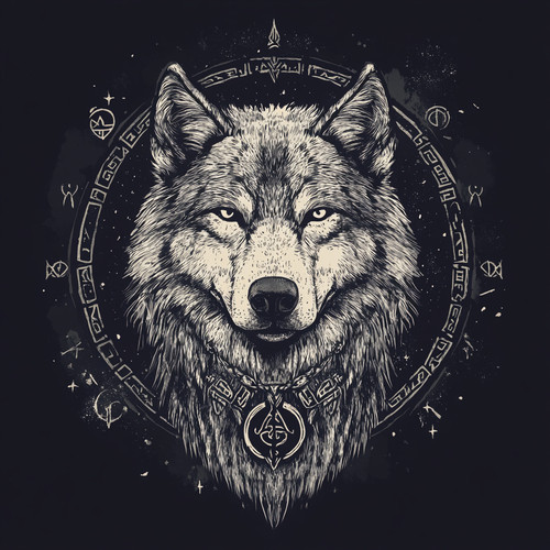 Wandtattoo aufkleber wolf mit - aufkleber,