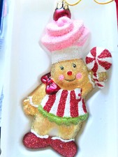 Lebkuchenmann Glitzer Rosa