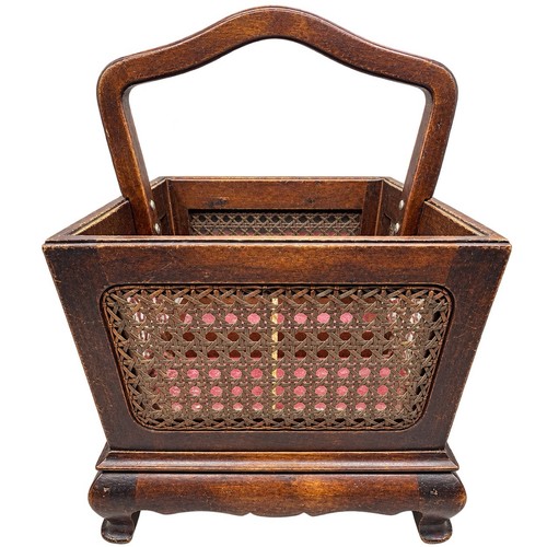 Vintage holz rattan - holz, geflochten