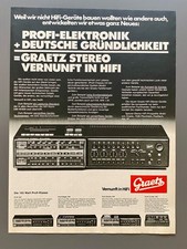 Graetz Pforzheim Receiver HiFi Stereo 1975 Vintage Ad Werbung Reklame