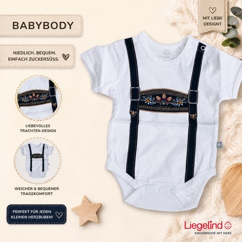Jungen body lederhose - body, tracht