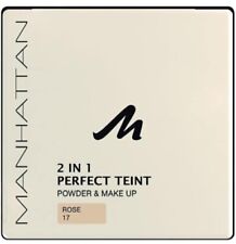 Manhattan 2 in 1 Perfect Teint Powder und Makeup Rose 17 -  (1 x 9g)