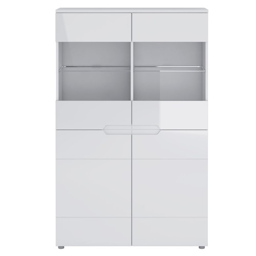 Highboardvitrine weiß - highboardvitrine,