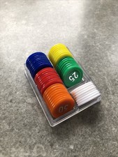 Spielchips Poker Roulette Jetons mit Werten Kunststoff 