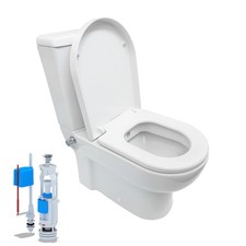 Stand-WC Bidet/Taharet Kombination inkl. Armatur heiß/kalt + Spülkasten +