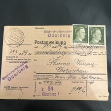 DR Postanweisung Karte MeF - Oderberg Oberschlesien 10.04.1945 - A249