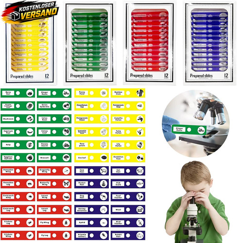 Mikroskop objektträger set - mikroskop,