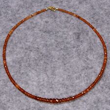 Hessonit Halskette, 925er Silber, Edelsteinhalskette (K2170), Granat, Rarität