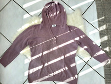 GINA BENOTTI Damen Pullover Hoodie Gr. XXL lila Strick Kapuze 100% Baumwolle