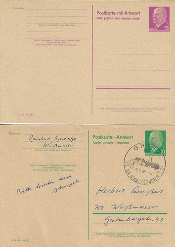 Ddr ganzsachen mit - ddr,
