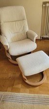 2 Sessel Stressless, 1x60cm , 1x50cm Breit, 1 Fussbank