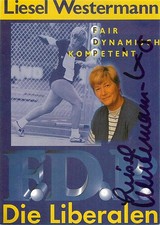 Liesel Westermann FDP Autogrammkarte Olympia Silber 1968 Leichtathletik