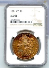 1881-CC Getönte Morgan Silber