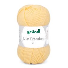 50g Gründl Lisa Premium Uni - Wolle Garn Stricken Häkeln Polyacryl (33,00€/kg)