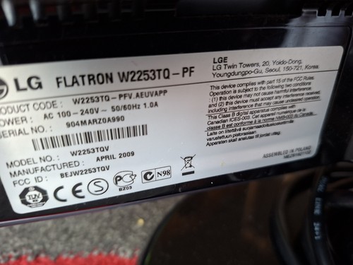 Flatron w2253 pf - w2253, tq-pf