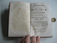 Gertrudenbuch Gebetbuch 1861 Metallschließe Samteinband Applikationen silberfar