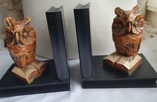 Buchstützen Eulen aus Holz