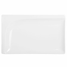 Servierteller Servierplatte Porzellan Elegant Teller Geschirr 25,5 x 15,7 cm