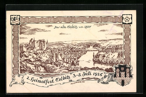 Künstler colditz das - künstler-ak, alte