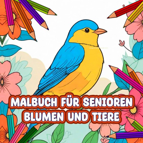 Malbuch senioren blumen tiere - senioren,