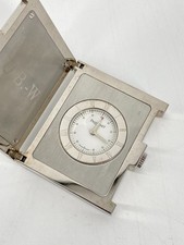 * TISCHUHR REISEUHR QUARZ PEQUIGNET PENDULETTE CEMELEONE SILBER