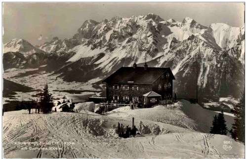 Krummholz hütte mit dachstein - krummholz,