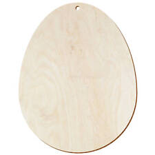 naturfarbene Holz Ostereier - beidseitig lackiert mit Loch - 3-50cm Osterdeko