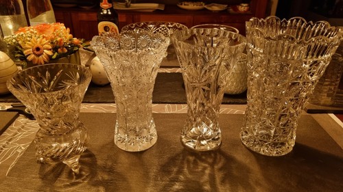 Vase bleikristall konvolut - vase,