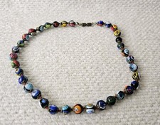 Venezianische Millefion Halskette/Collier  Vintage Handgefertigt Glas Italien 
