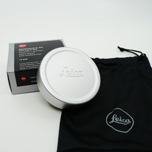 Leica lens cap e49 silver - q,