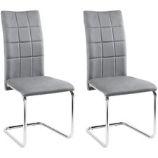 Esszimmerstühle 2er-Set, Schwingstuhl, Freischwinger, Küchenstuhl, Polsterstu...