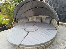 XL Poly Rattan Sonneninsel 210CM Gartenmöbel Sitzgruppe Loungemöbel Sonnenliege