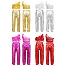 Kinder Mädchen Anzug Rüschen Tanzbekleidung Jazz Uniform Bühne Performance Tanz