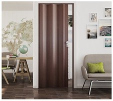 Falttür Schiebetür PVC mit Schloss Höhe 214 x 88,5 cm, Doppelwandig, Trennwand 