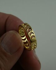 Mondphasen Ring Sterling Silber vergoldet 18K Gold  Mond  verschiedene Größen