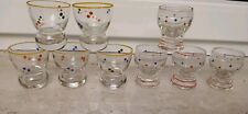 9 vintage Schnapsgläser mit