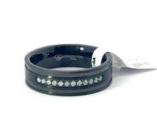 Schwarzer Edelstahl .12ctw