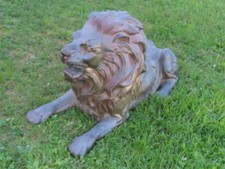 Skulptur Garten Skulptur Figur Bronze "Löwe" ! signiert A.Tiot!