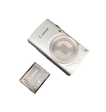 Canon IXUS 185 20 MP 8x Zoom Digital Compact Camera Set  Silver Y2K Digicam