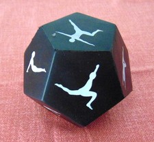 YOGA Würfel, weicher Schaumstoff, schwarz, 12-seitig