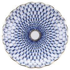 Gebäckschale Lomonosov Russia Kobalt Netzdekor / Kalinka